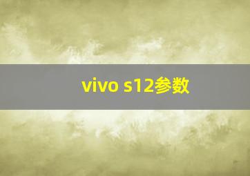 vivo s12参数